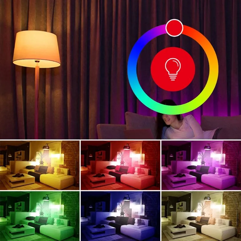 Lâmpada Inteligente LED Wi-Fi RGB com Controle por Voz - Imagem 5