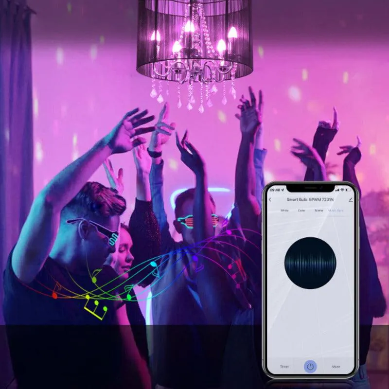 Lâmpada Inteligente LED Wi-Fi RGB com Controle por Voz - Imagem 3
