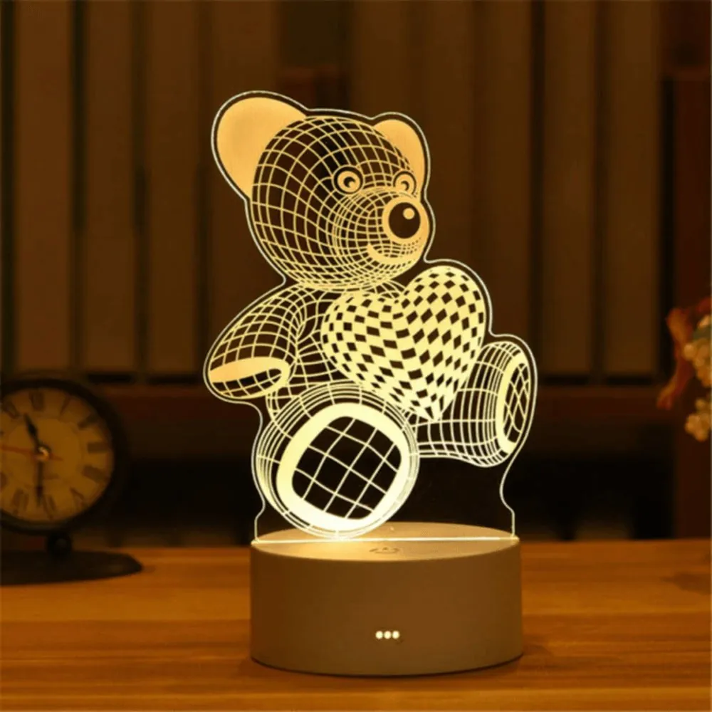 Luminária 3D de Mesa Decorativa com Luz Suave - Imagem 6