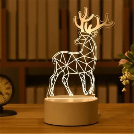 Luminaria 3d De Mesa Decorativa Com Luz Suave
