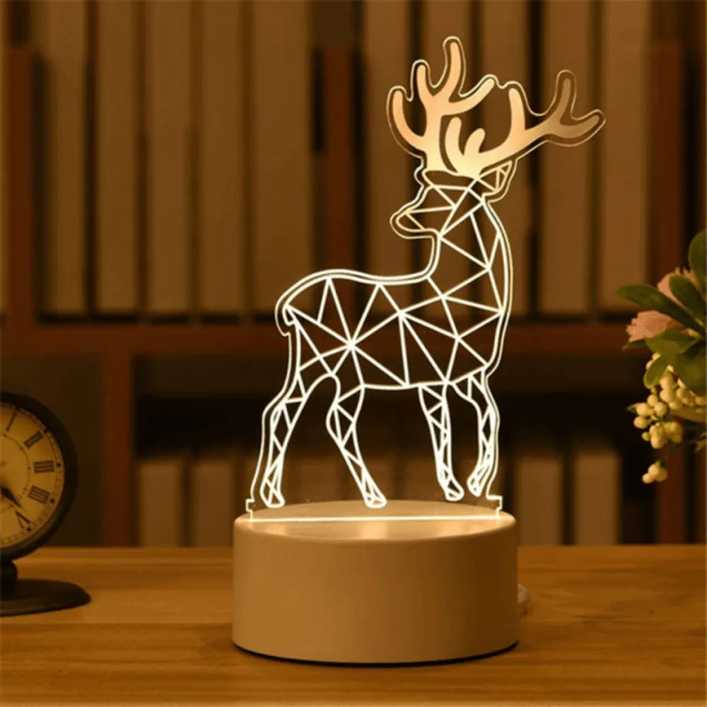 Luminária 3D de Mesa Decorativa com Luz Suave - Imagem 2