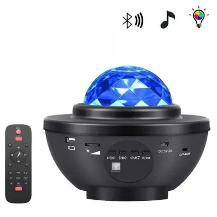 Projetor Galaxia Led Com Bluetooth E Temporizador