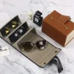 Organizador de Óculos Dobrável em Couro PU Portátil - Imagem 3