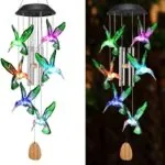 Luminária Solar Beija-Flor com Luzes Coloridas