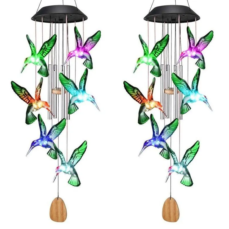 Luminária Solar Beija-Flor com Luzes Coloridas - Imagem 6