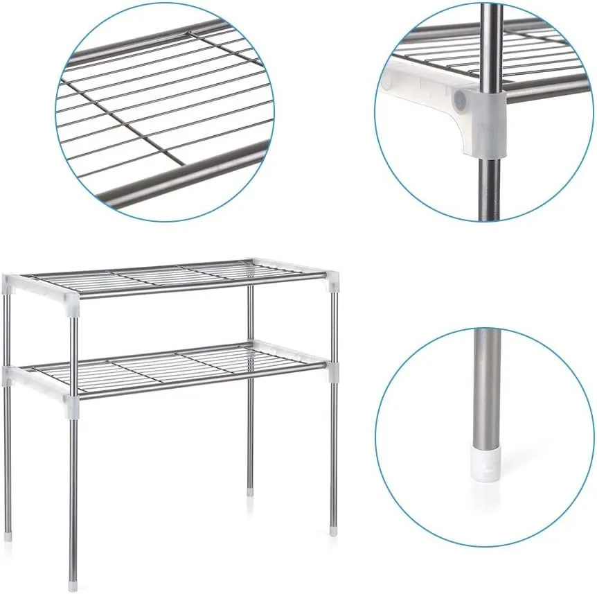 Prateleira de Metal Ajustável para Cozinha e Banheiro