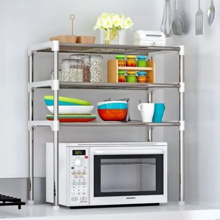 Prateleira De Metal Ajustavel Para Cozinha E Banheiro