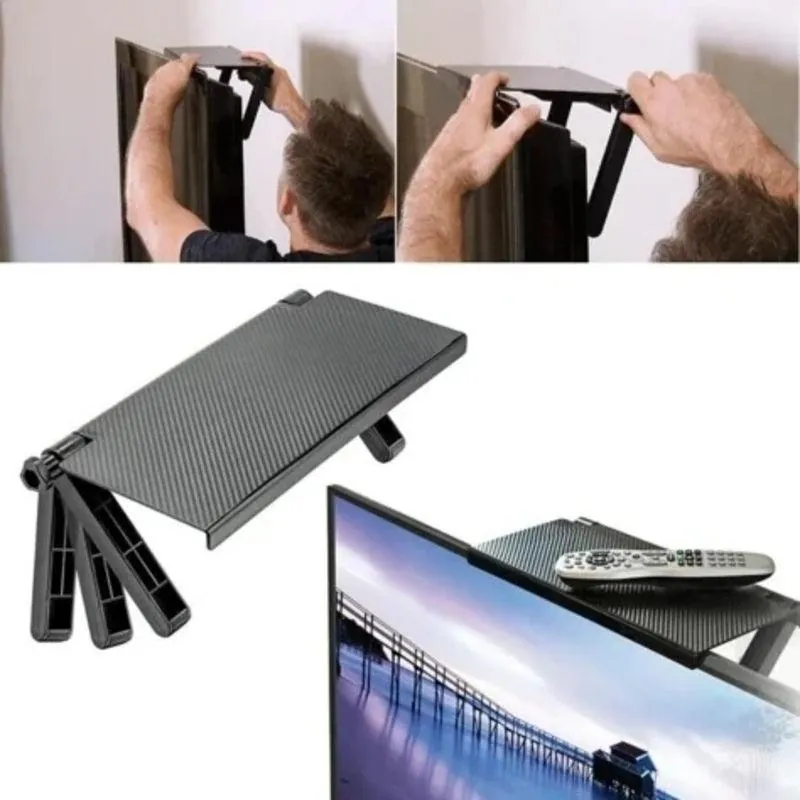 Prateleira Ajustável para TV com Suporte de Acessórios - Imagem 6