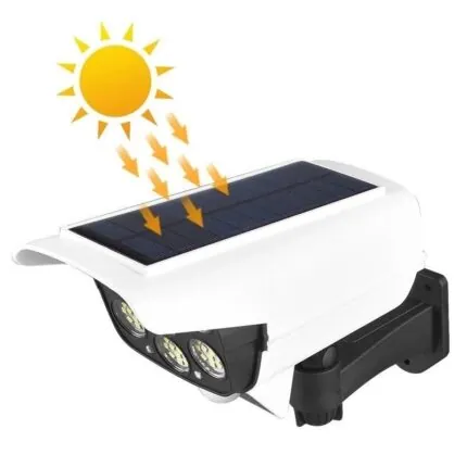 Refletor Solar Com Camera Falsa E Sensor De Presenca