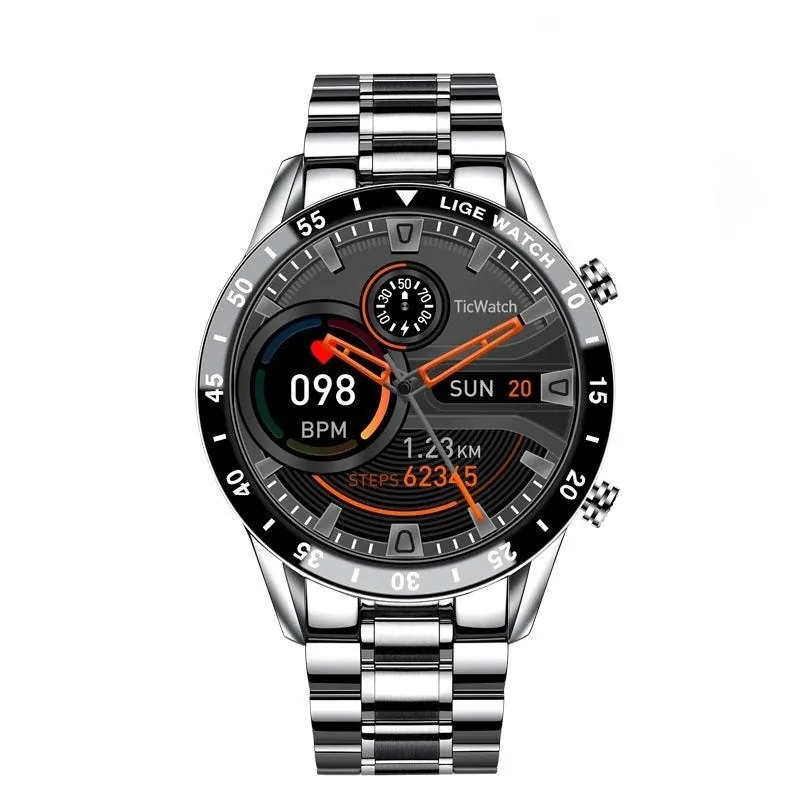 Smartwatch de Luxo com Pulseira de Aço e Bluetooth - Imagem 11