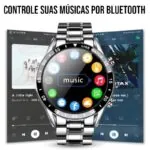 Smartwatch de Luxo com Pulseira de Aço e Bluetooth - Imagem 2