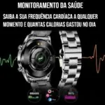 Smartwatch de Luxo com Pulseira de Aço e Bluetooth - Imagem 8