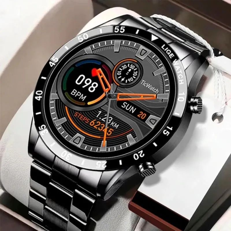 Smartwatch de Luxo com Pulseira de Aço e Bluetooth - Imagem 7