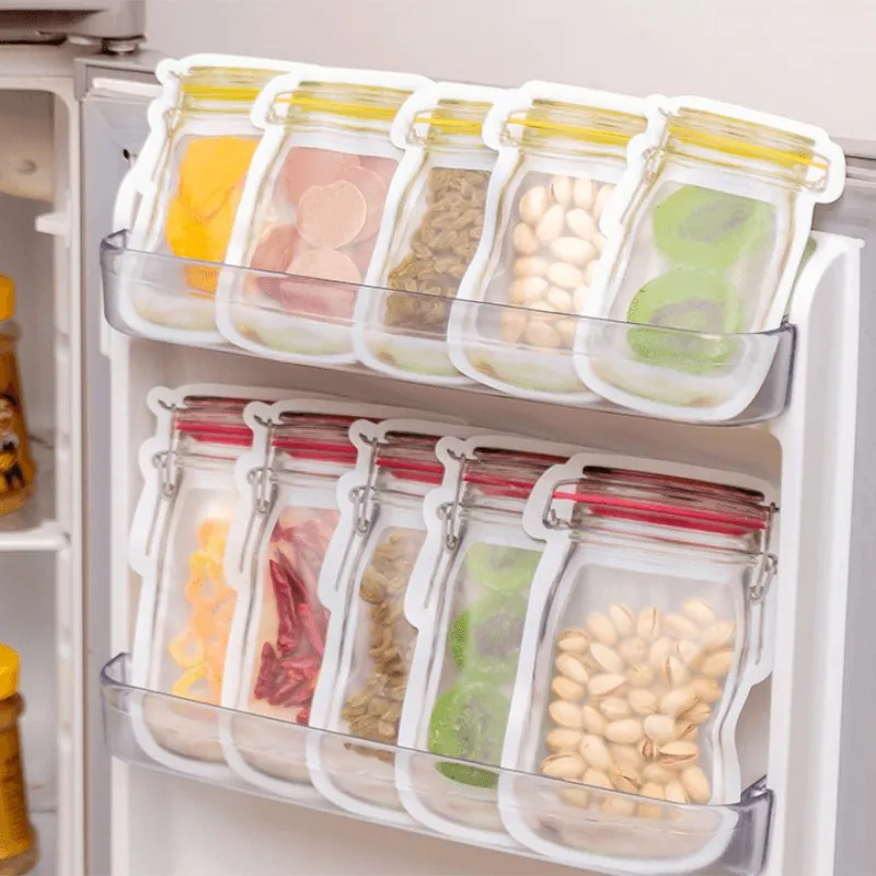 Saquinhos Zip Reutilizáveis para Alimentos Herméticos - Imagem 3