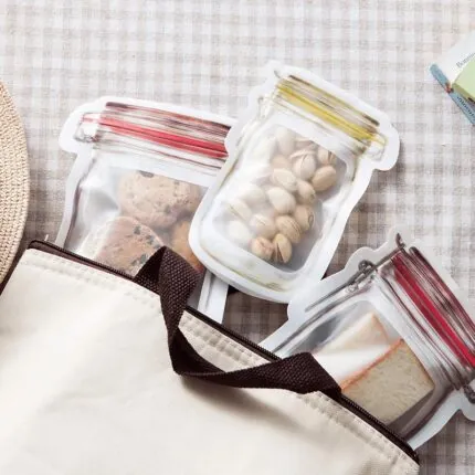 Saquinhos Zip Reutilizaveis Para Alimentos Hermeticos