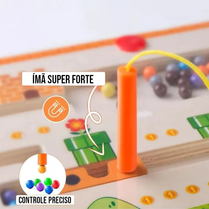 Brinquedo Educativo Labirinto Magnético Infantil