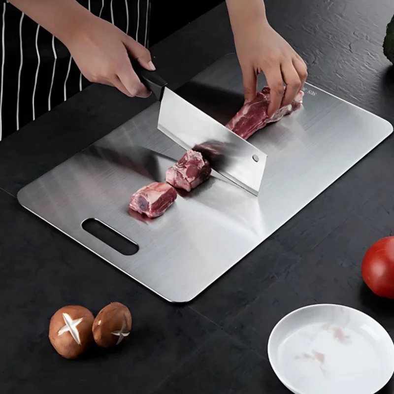 Tábua de Carne em Aço Inoxidável