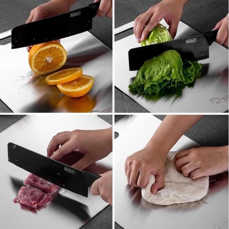 Tábua de Carne em Aço Inoxidável