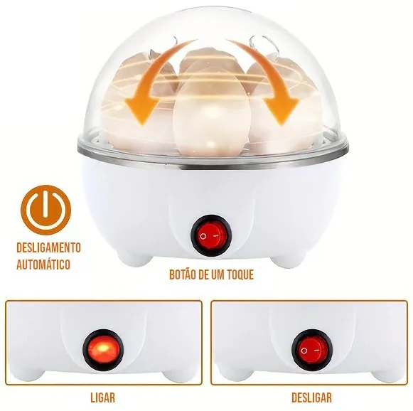 Cozedor de Ovos Elétrico Automático a Vapor