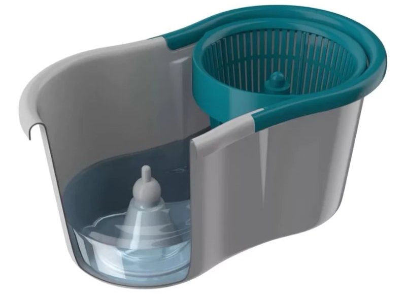 Mop Esfregão Giratório 360 com Balde e Refil Microfibra