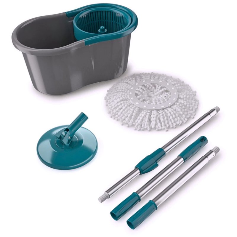 Mop Esfregão Giratório 360 com Balde e Refil Microfibra