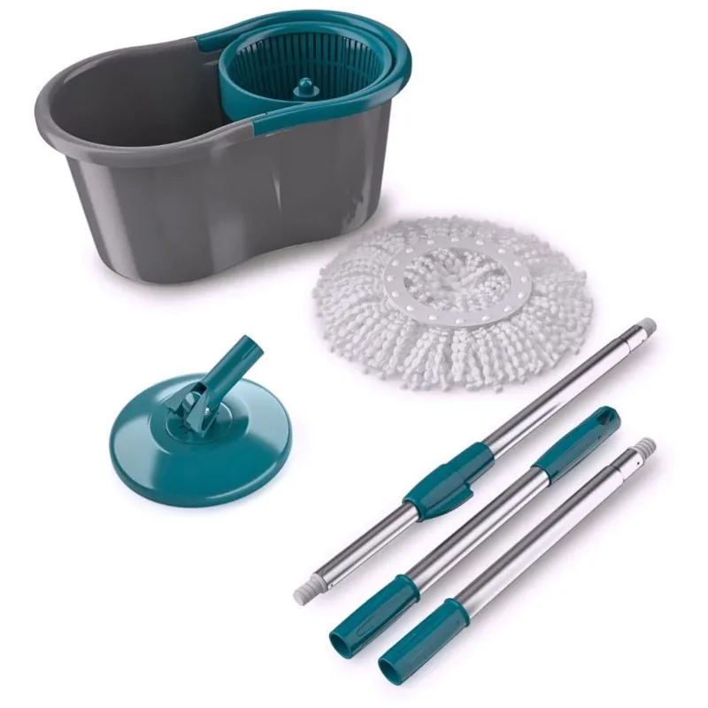 Mop Esfregão Giratório 360 com Balde e Refil Microfibra