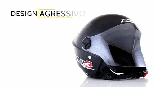 Capacete para Moto Aberto com Viseira Anti-Risco