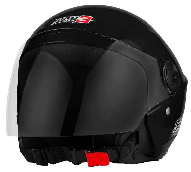 Capacete para Moto Aberto com Viseira Anti-Risco