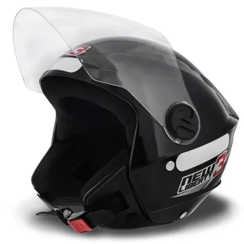 Capacete para Moto Aberto com Viseira Anti-Risco