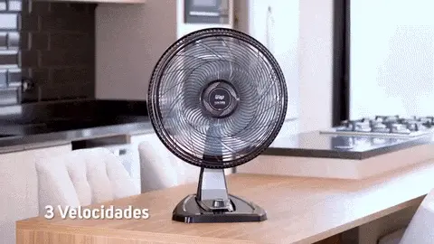 Ventilador Turbo Silencioso Potente com 3 Velocidades