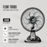 Ventilador Turbo Silencioso Potente com 3 Velocidades - Imagem 5