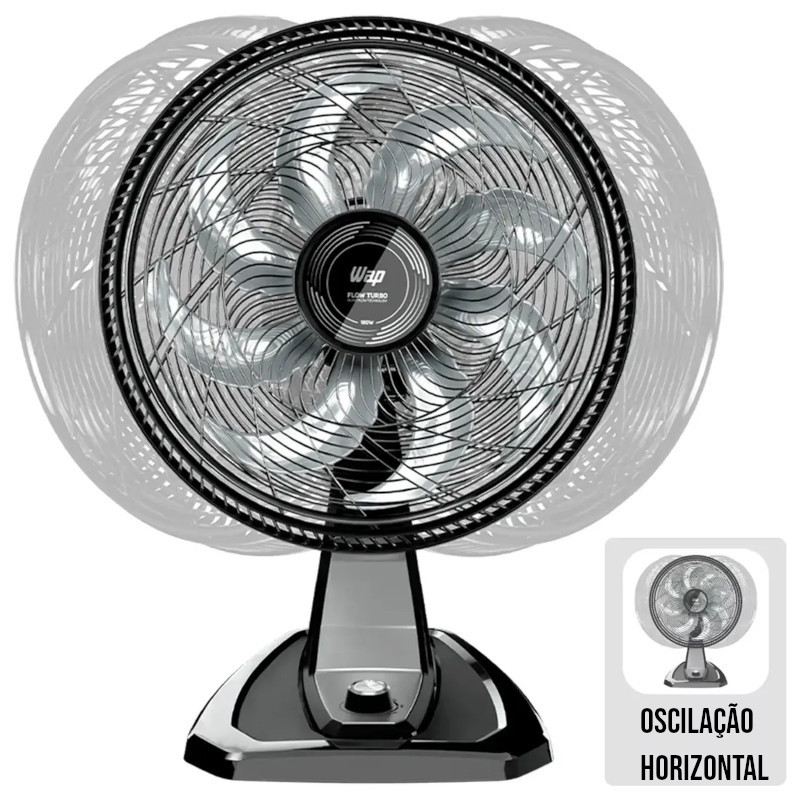 Ventilador Turbo Silencioso Potente com 3 Velocidades