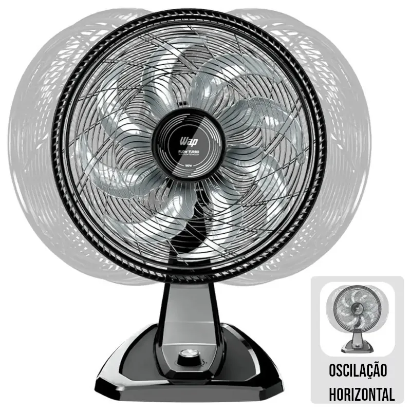 Ventilador Turbo Silencioso Potente com 3 Velocidades