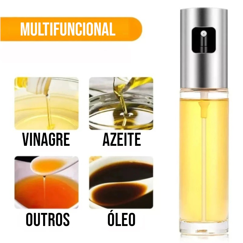 Borrifador de Azeite com Spray para Óleo e Vinagre em Vidro 100 ml