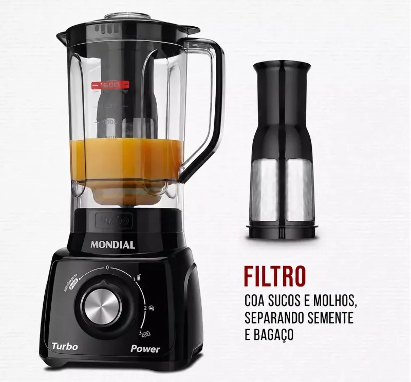 Liquidificador Turbo com Jarra Potente para Sucos e Vitaminas