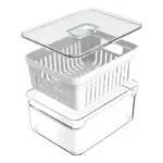 Kit Organizador de Geladeira Acrílico com Tampa para Alimentos - Imagem 3